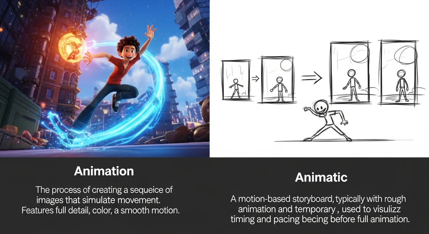 Animation vs Animatic
