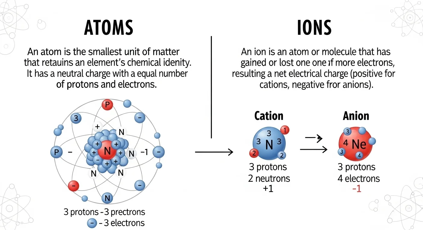 Atoms vs Ions