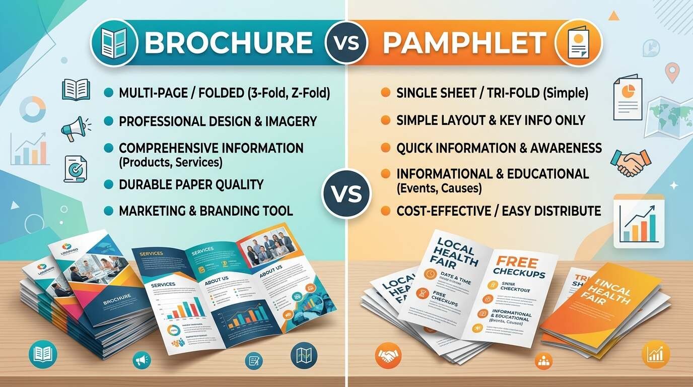 Brochure vs Pamphlet