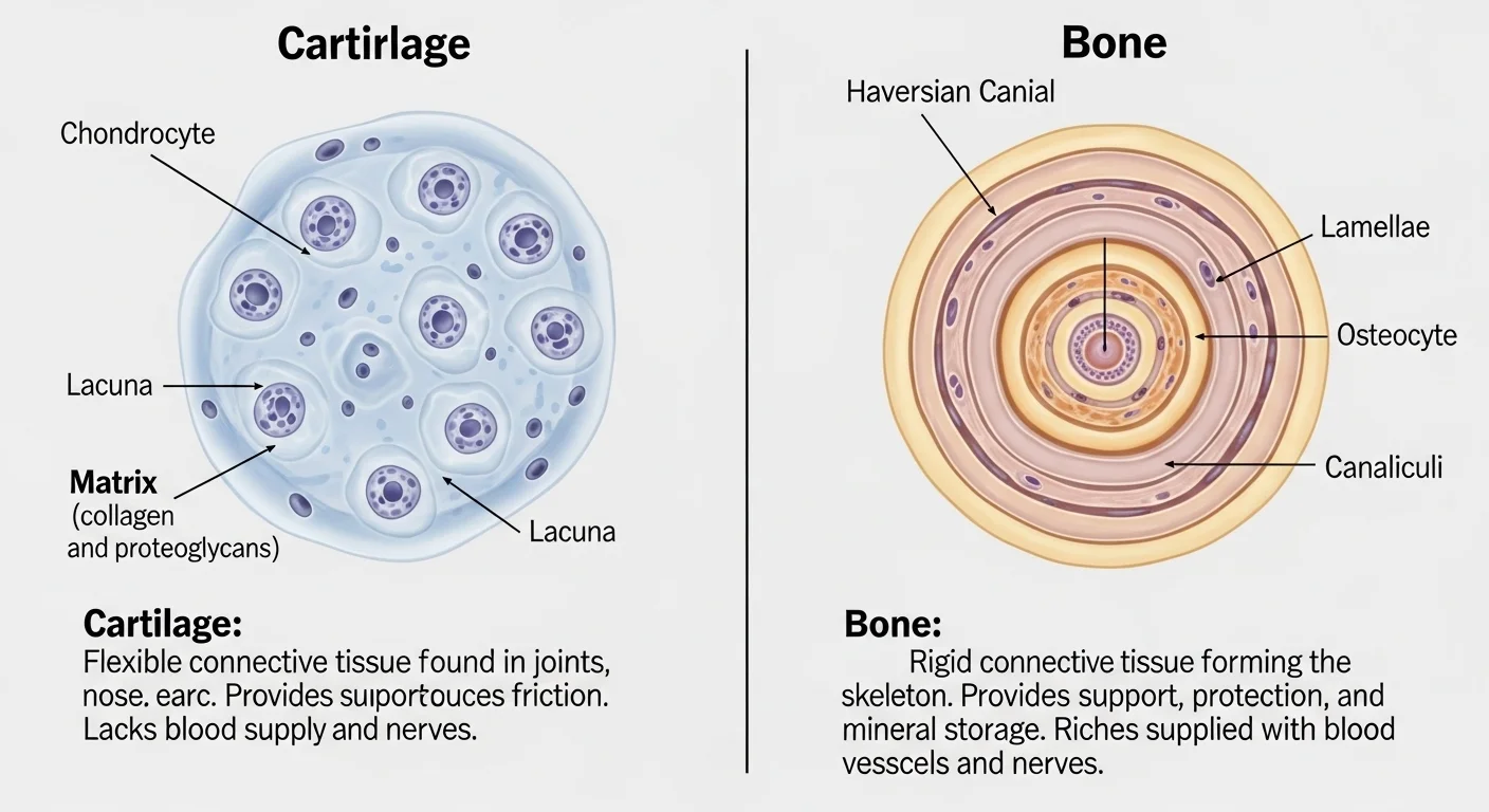 10 Differences Between Cartilage and Bone