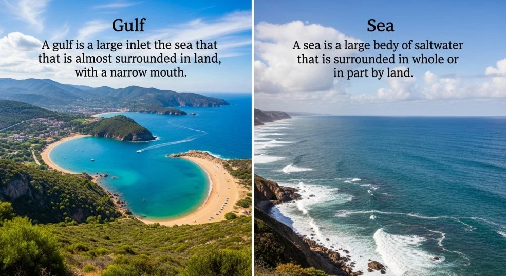 10 Differences Between Gulf and Sea