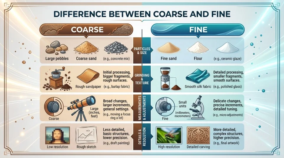 Difference Between Coarse and Fine