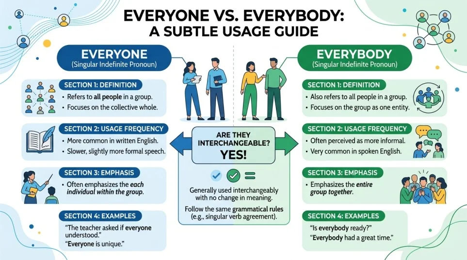 Difference Between Everyone and Everybody