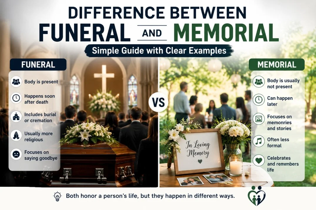 Difference Between Funeral and Memorial