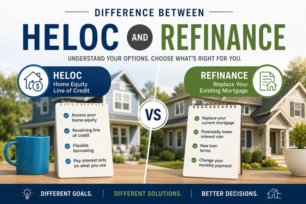 Difference Between HELOC and Refinance