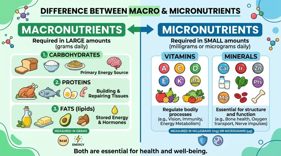 Difference Between Macro and Micronutrients