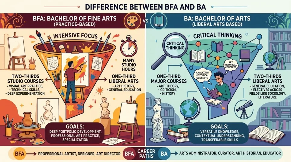 Difference Between BFA and BA