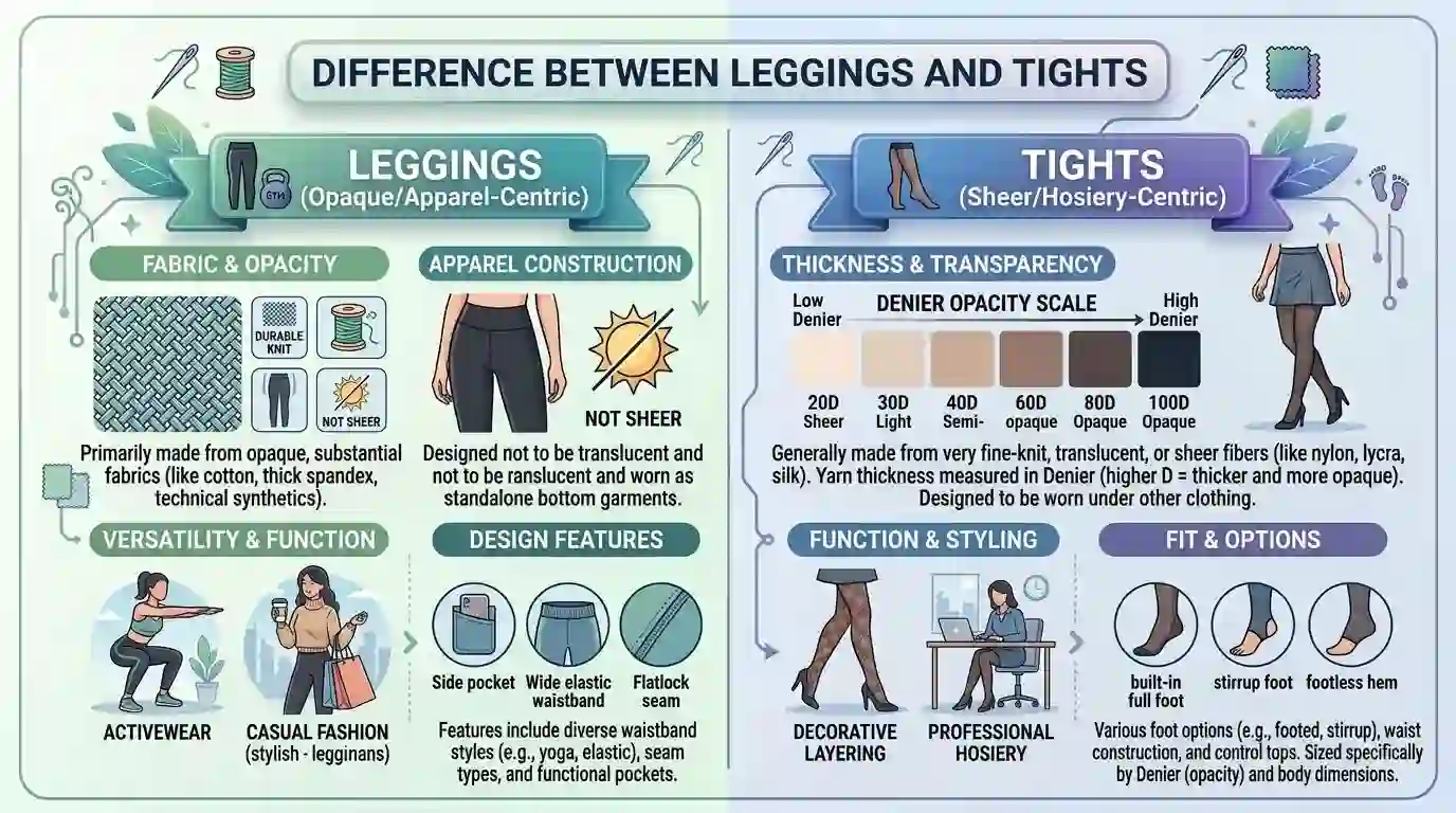 Difference Between Leggings and Tights