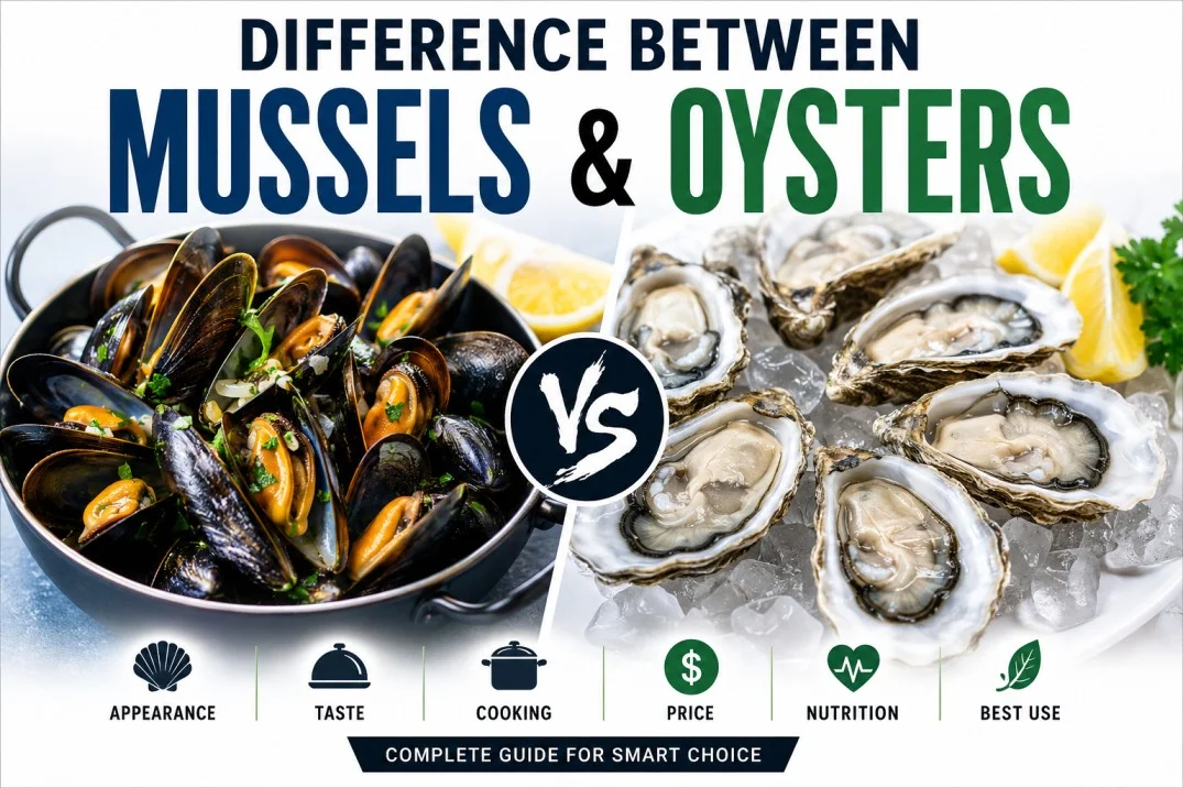 Difference Between Mussels and Oysters