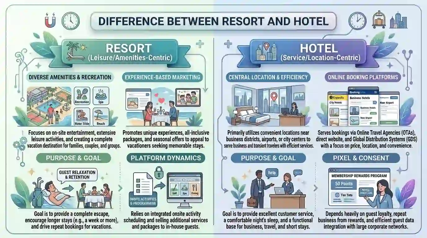 Difference Between Resort and Hotel