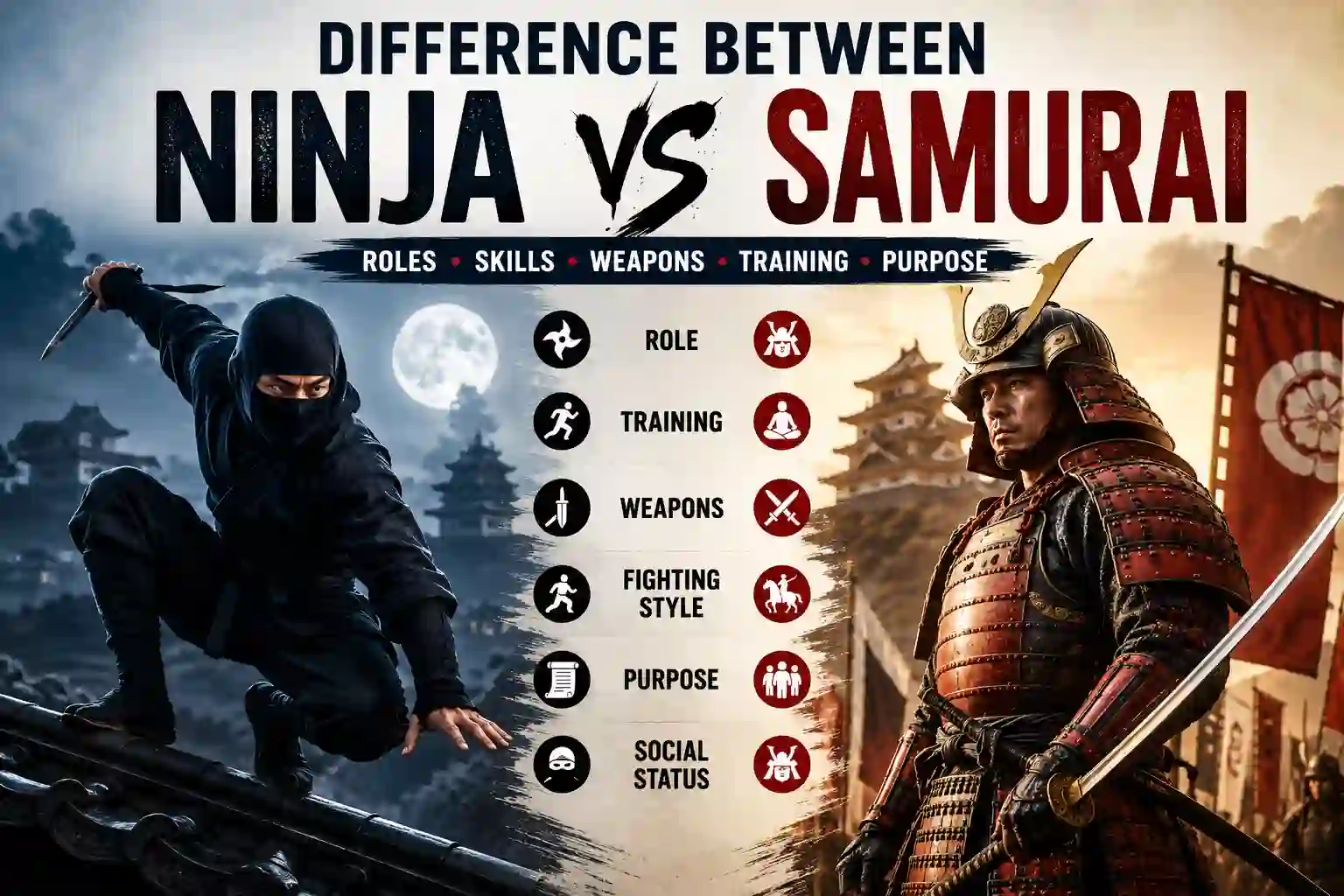 Difference Between Ninja and Samurai