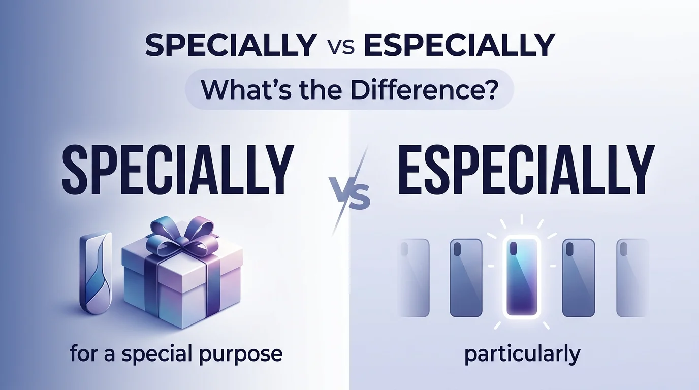 Difference Between Specially and Especially