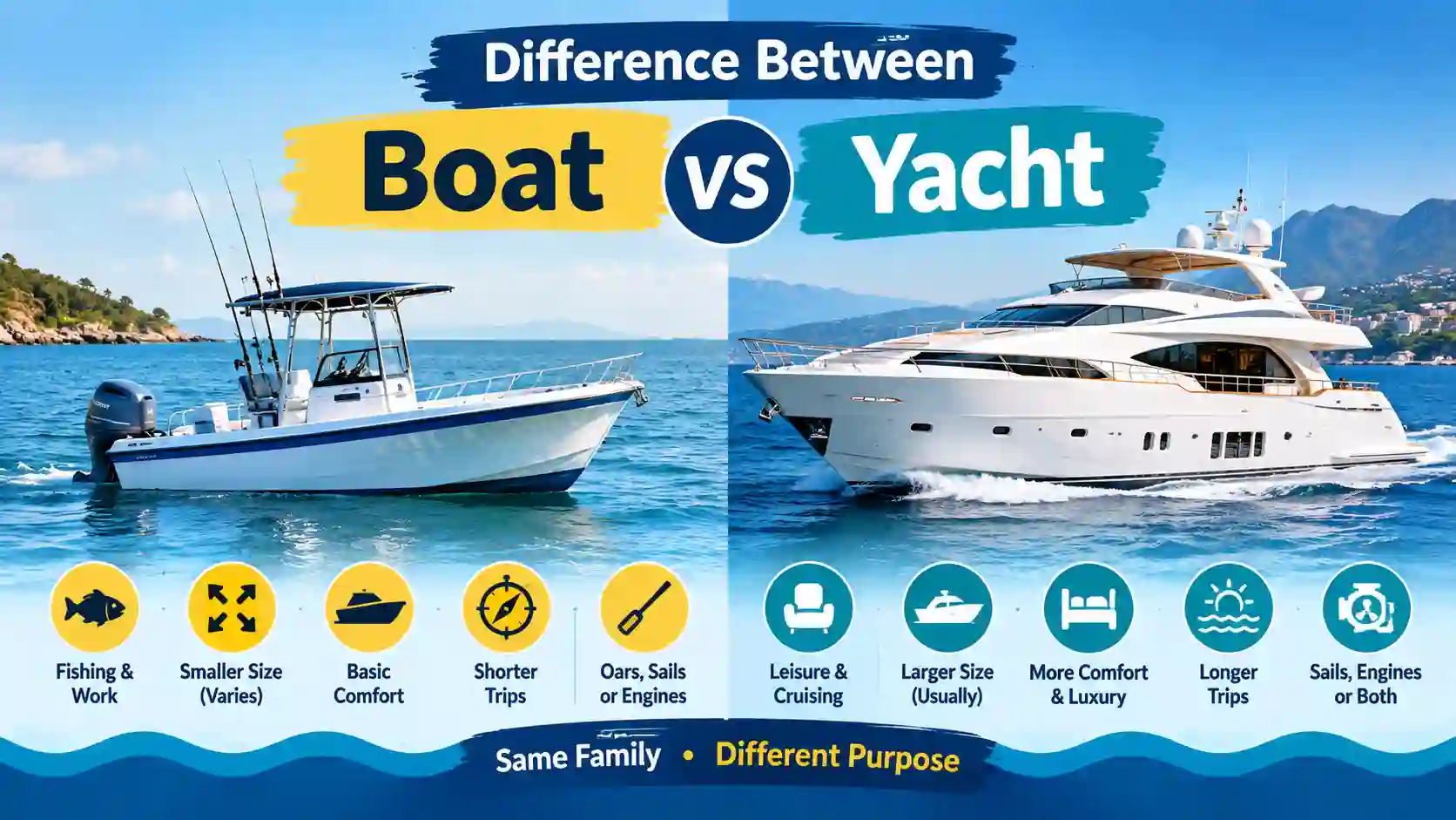 Difference Between Boat and Yacht