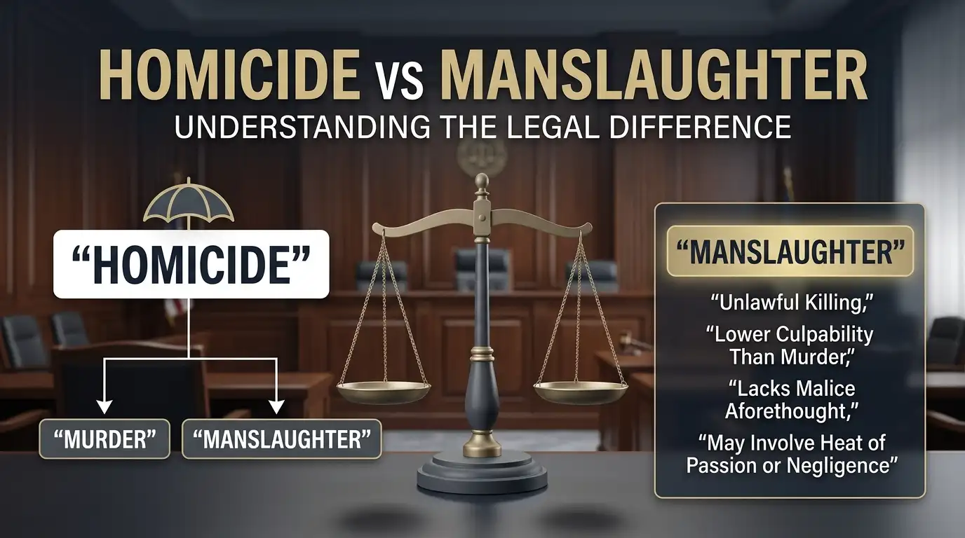 Difference Between Homicide and Manslaughter
